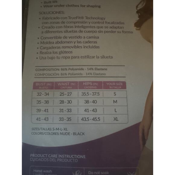 Brand New Curveez Women's Small Nude Comfort Strapless Slip Dress Shapewear - Picture 4 of 7